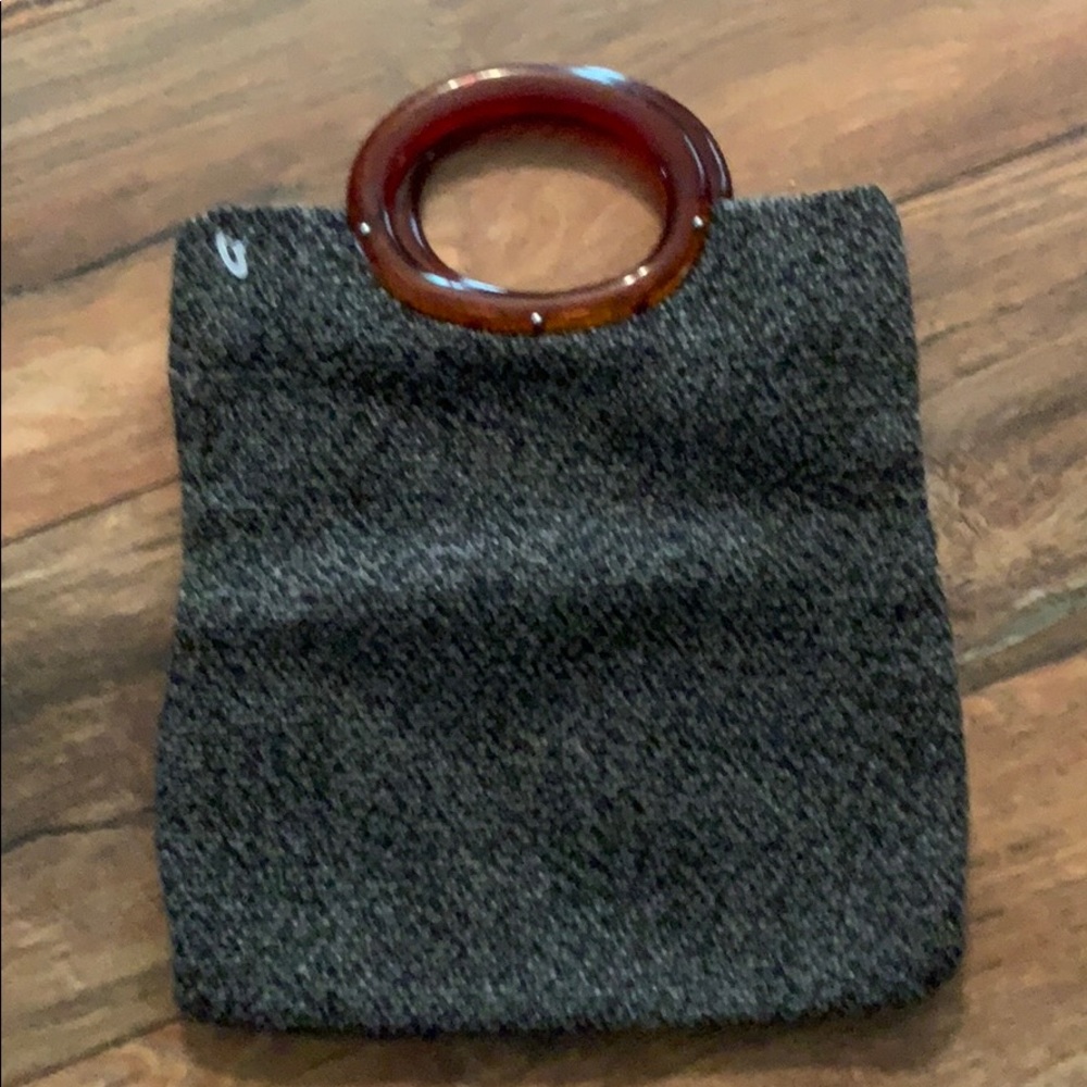 Gray Fabric Handbag